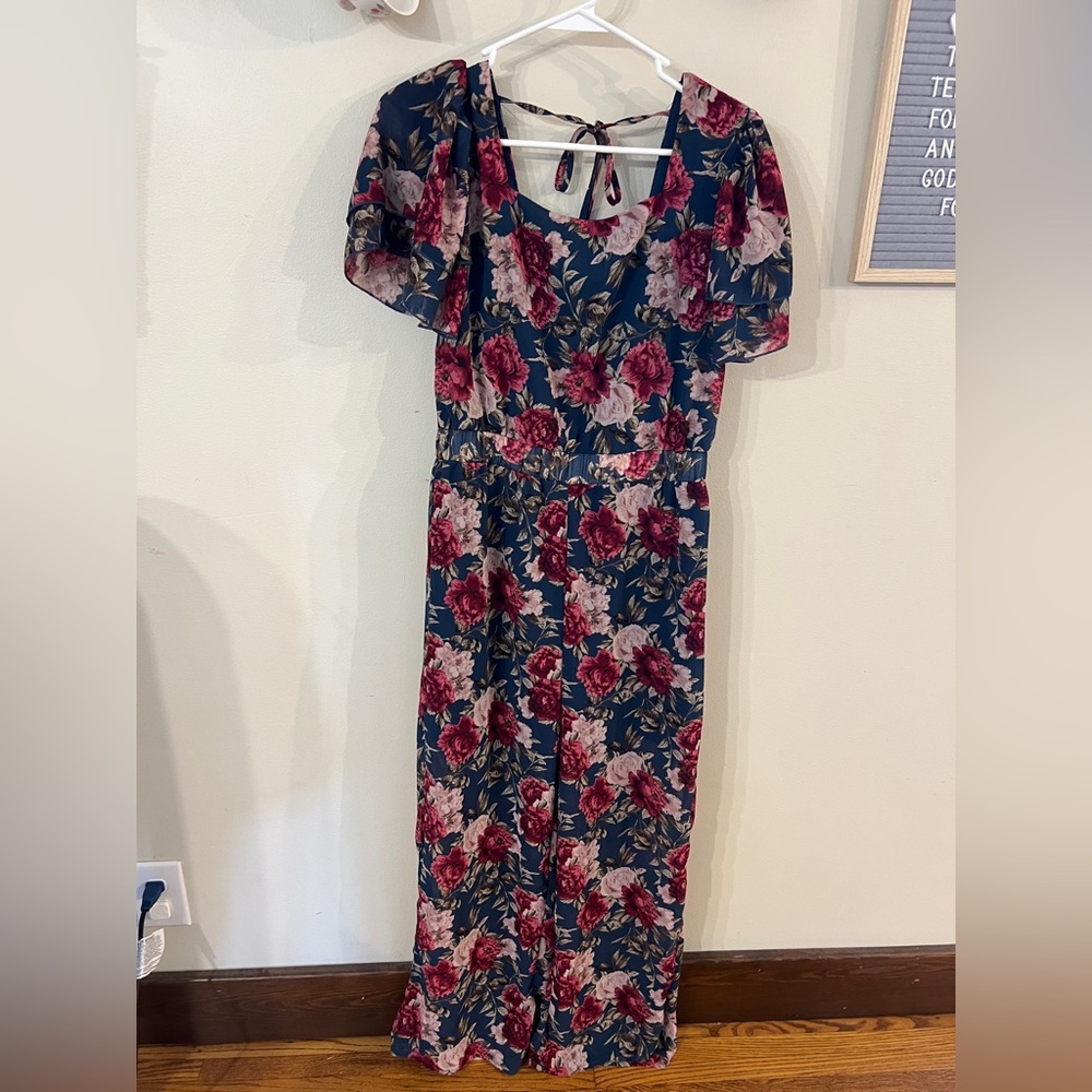 SHEIN floral jumpsuit.